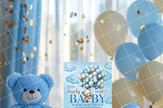 Boy baby shower invitation mockup PS, an Advertising Mockup by Blush Roses Print (Thumbnail 3 of 8)