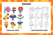 Psychedelic 80s pop art flowers, an Illustration by okchizh (Thumbnail 8 of 9)