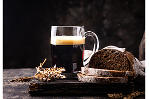 Glass of fresh bread kvass drink, a Food & Drink Photo by Yulia Furman