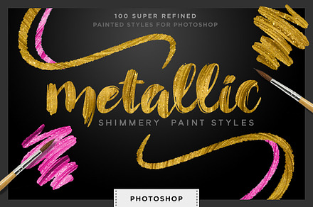 Shimmery Gold Styles for Photoshop