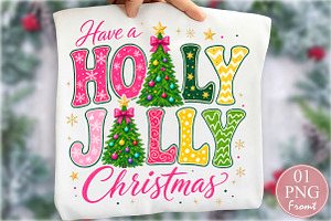 Have a Holly Jolly Christmas PNG, a Seasonal Illustration by Rose Art