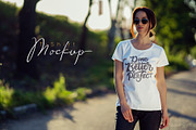 Female T-Shirt Mock-Up v4, a Shirt Mockup by 2dsight (Thumbnail 1 of 7)