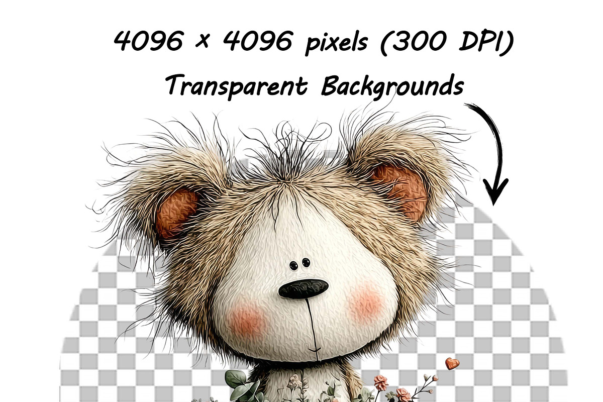 Whimsical Teddy Bear Birthday PNG, an Illustration by one-touch (Photo 15 of 18)