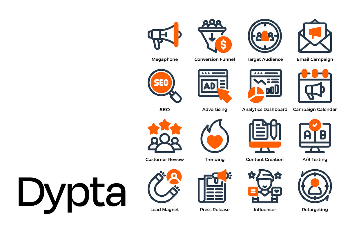Marketing Icon Set, a Duotone Icon by Eklip Studio (Photo 3 of 4)