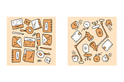 office icon doodle style bundle, an Object Illustration by foxndeer (Thumbnail 2 of 4)