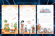 Watercolor Cat Calendar 2023, an Animal Illustration by BetterCallLiubka (Thumbnail 5 of 5)