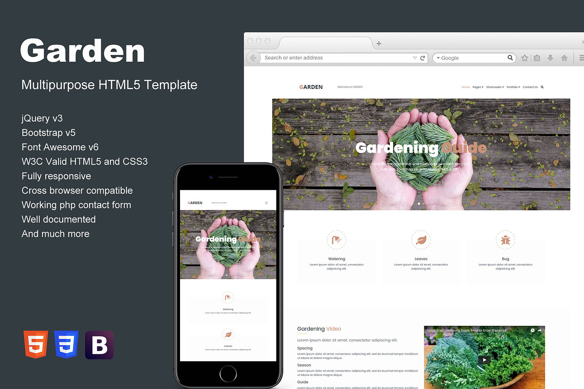 Garden - Multipurpose HTML5 Template, a HTML Template by ColorsThemes (Photo 1 of 3)