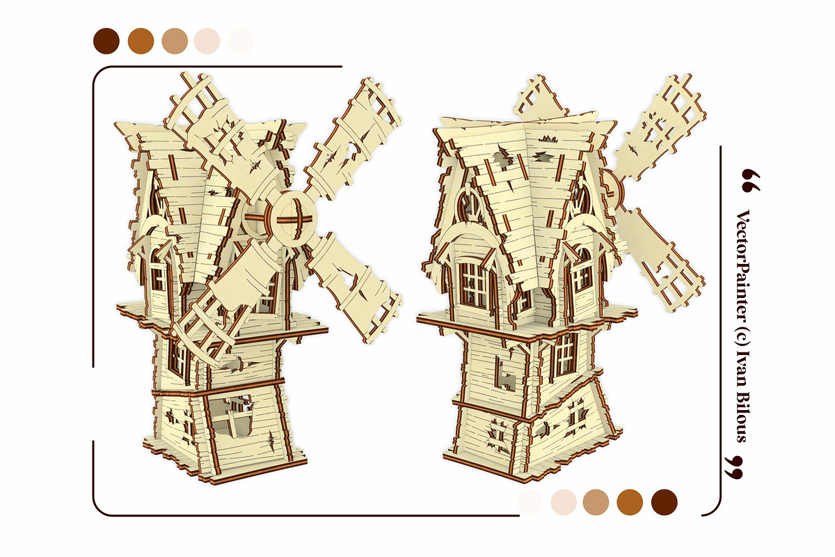 Abandoned Windmill - Laser Cut, an Object Graphic by VectorPainter (Photo 11 of 15)