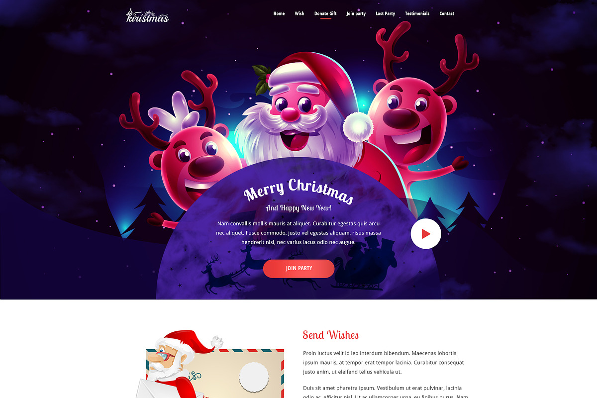 Christmas PSD Template, a Landing Page Template by Andit themes (Photo 2 of 9)