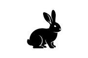 Cute Rabbit Silhouette Vector Bundle, an Illustration by yasushie (Thumbnail 15 of 51)