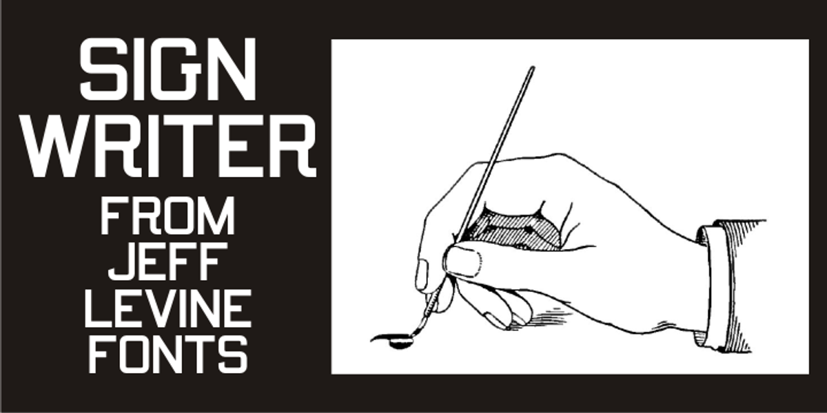 Sign Writer JNL, a Font by Jeff Levine Fonts