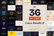 Decorative Fonts Bundle II 36 in 1, a Handwritten Font by Graphic Spirit (Thumbnail 1 of 8)