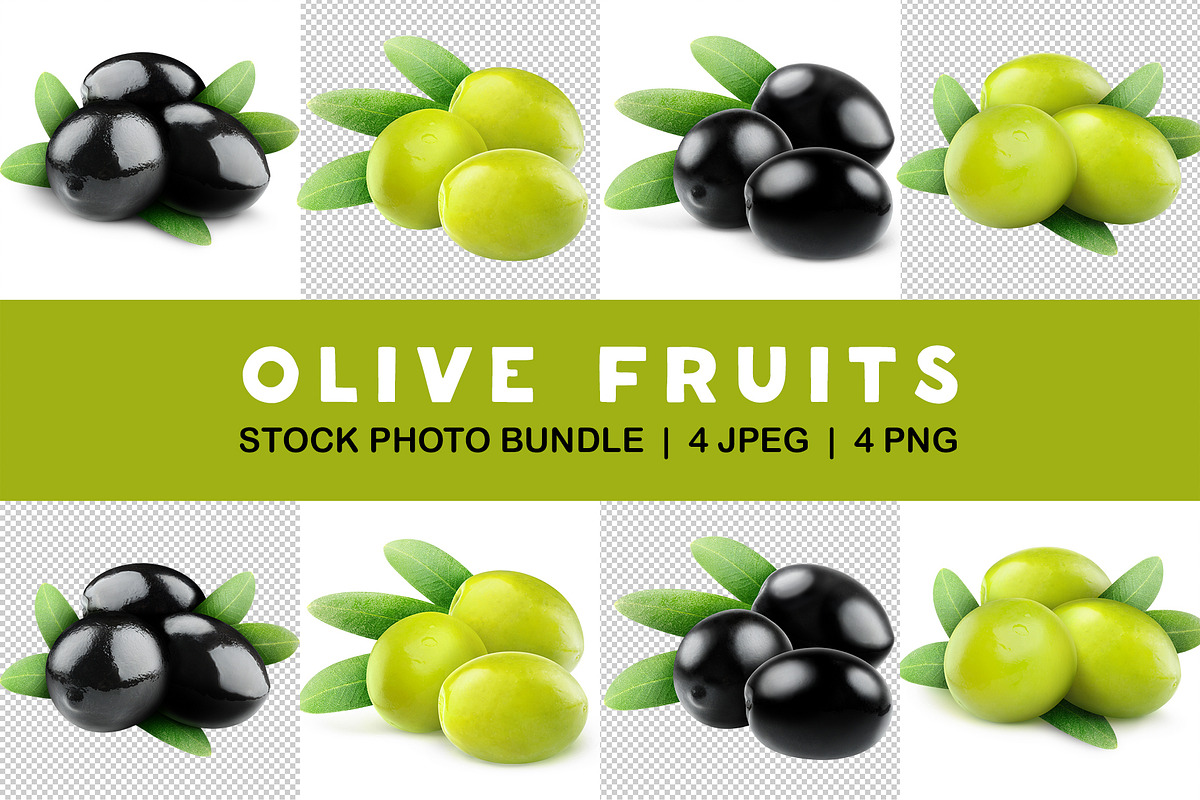 Black and green olives