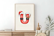 Winter Christmas Santa Alphabet PNG, an Illustration by SinaCreation (Thumbnail 6 of 7)