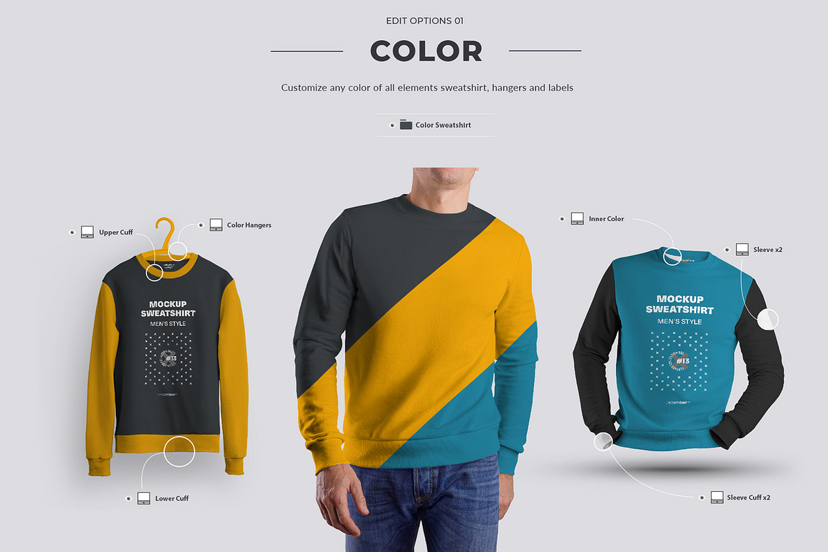 24 Mockups Sweatshirt (Collection#3), a Shirt Mockup by Grow Design Craft Studio (Photo 3 of 7)