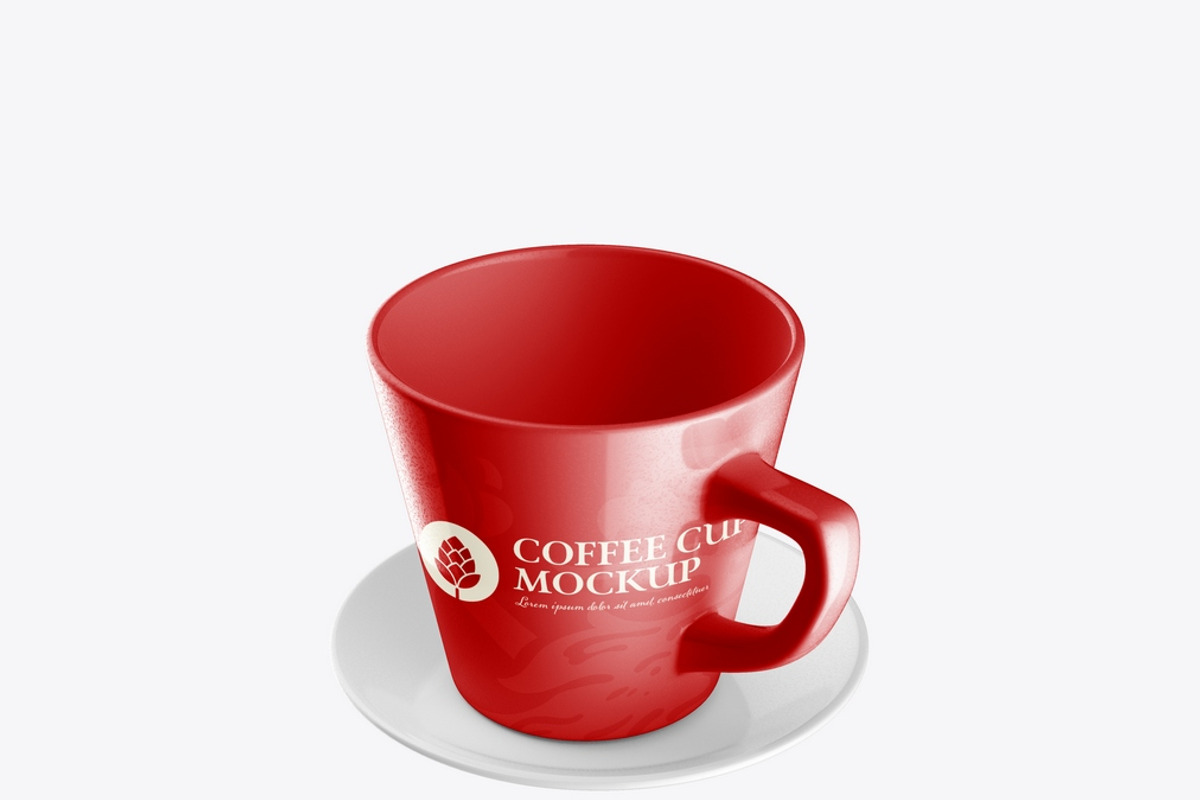 Ceramic Coffee Cup Mockup, an Advertising Mockup by OneVectorStock (Photo 2 of 13)