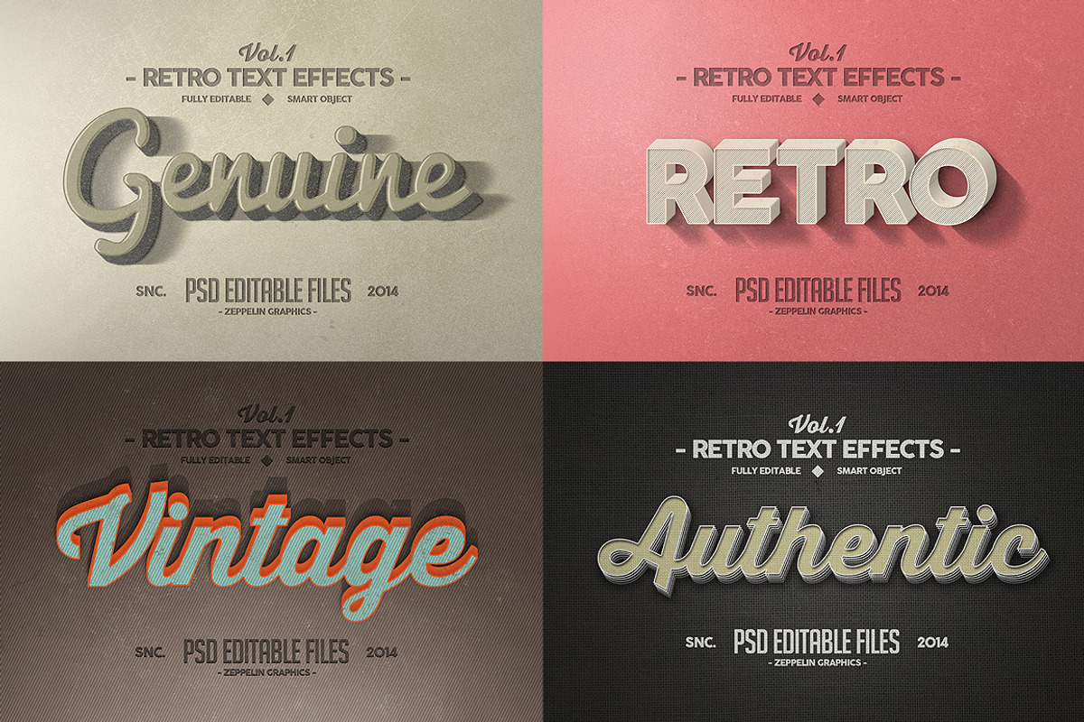 Vintage Text Effects Vol.1 preview 3