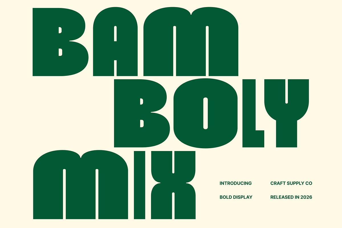 Bamboly Mix, a Sans Serif Font by Craft Supply Co. (Photo 1 of 8)