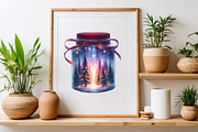 Christmas Mason Jar Sublimation, a Seasonal Illustration by Craft Nest (Thumbnail 4 of 5)