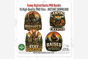 Funny Bigfoot Quote Bundle, a Seasonal Illustration by Tanya Kart (Thumbnail 3 of 5)