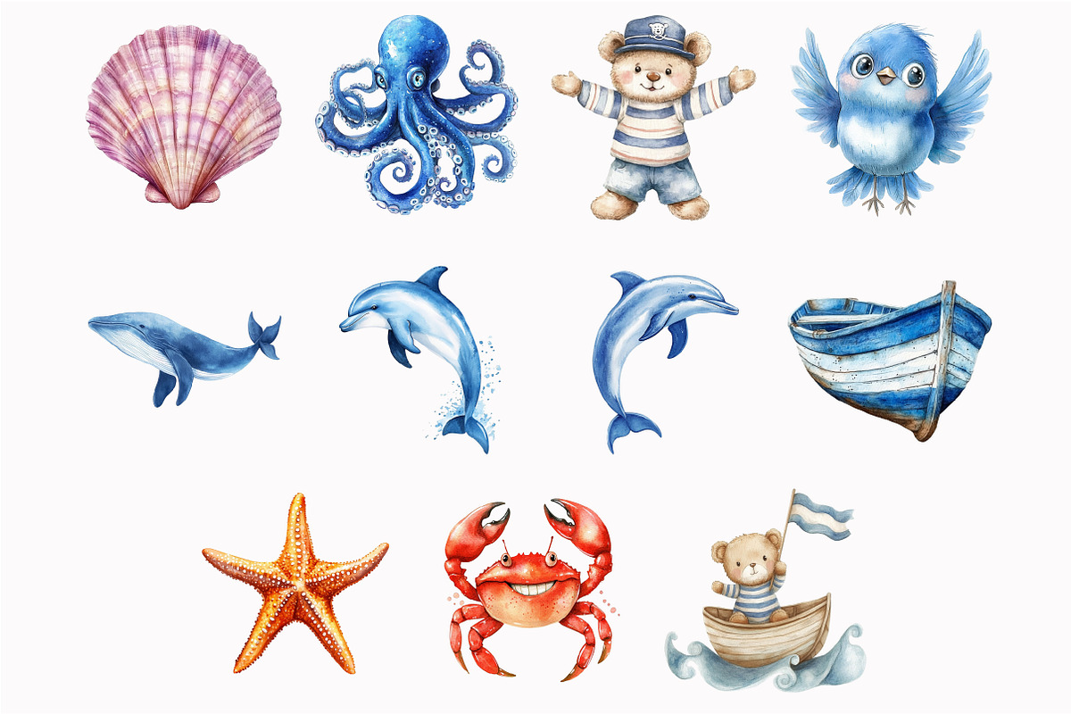 Nautical and Marine Clipart, an Animal Illustration by Design Market (Photo 4 of 4)