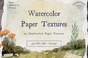 Watercolor Paper Textures | JPG, a Texture Graphic by Fins and Fiction (Thumbnail 1 of 6)