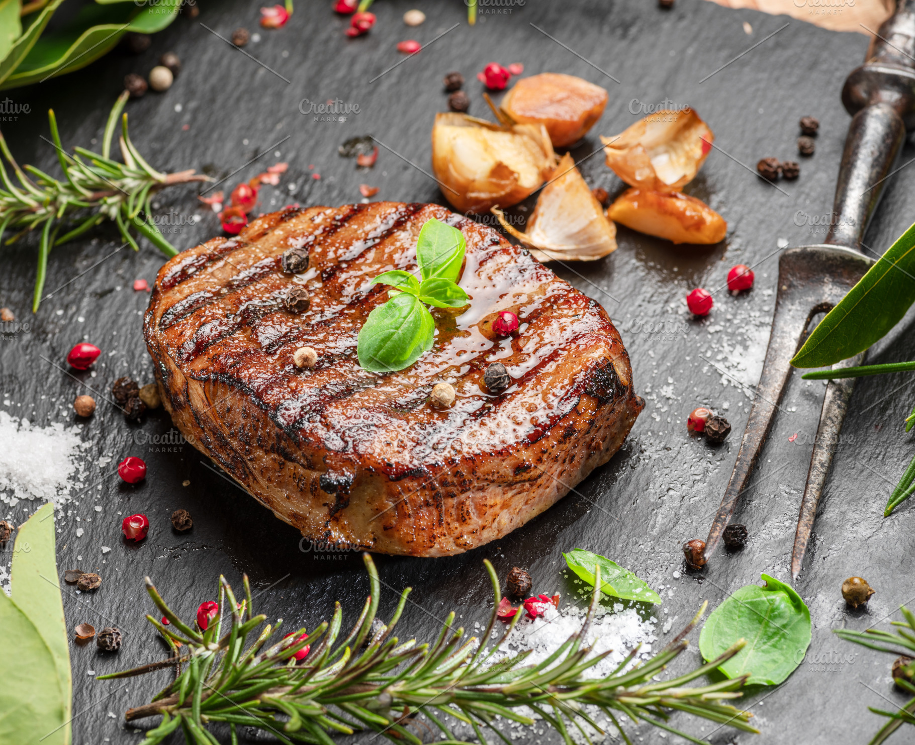 Grilled ribeye steak, a Food & Drink Photo by Volff