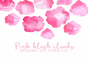 Pink blush clouds, a Texture Illustration by Charushella