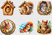 Squirrel Peeping Hole Clipart, an Illustration by Black Bird Studio (Thumbnail 3 of 4)