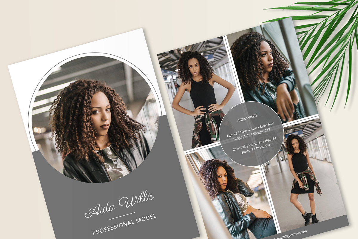 Modeling Comp Card Template Word, a Stationery Template by Stanin Studio (Photo 4 of 5)