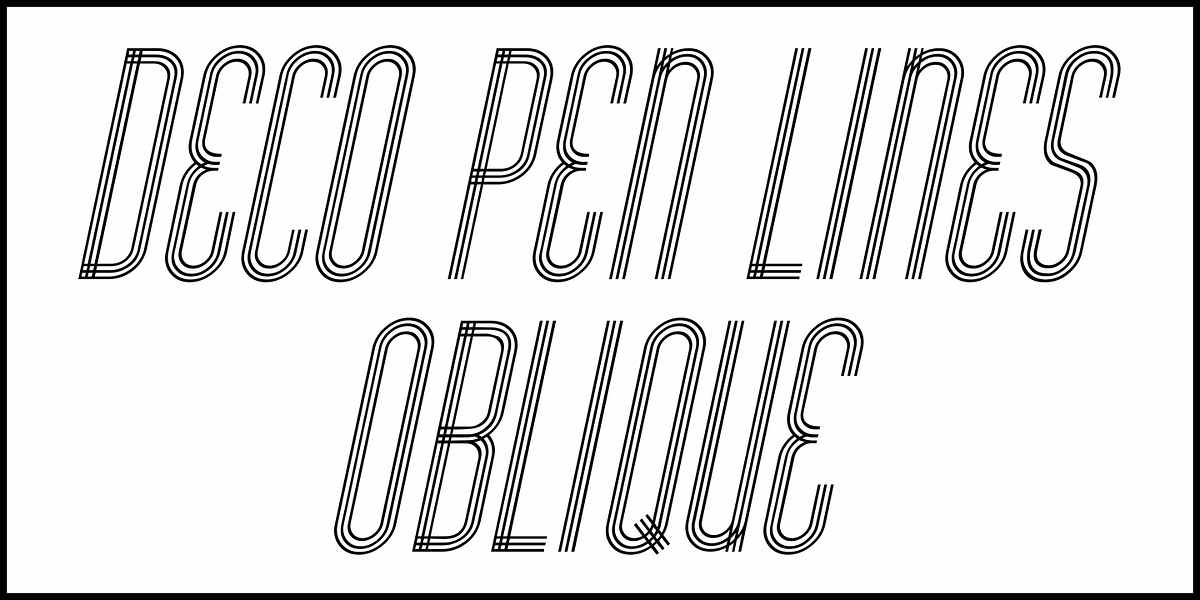 Deco Pen Lines JNL, a Font by Jeff Levine Fonts (Photo 4 of 5)