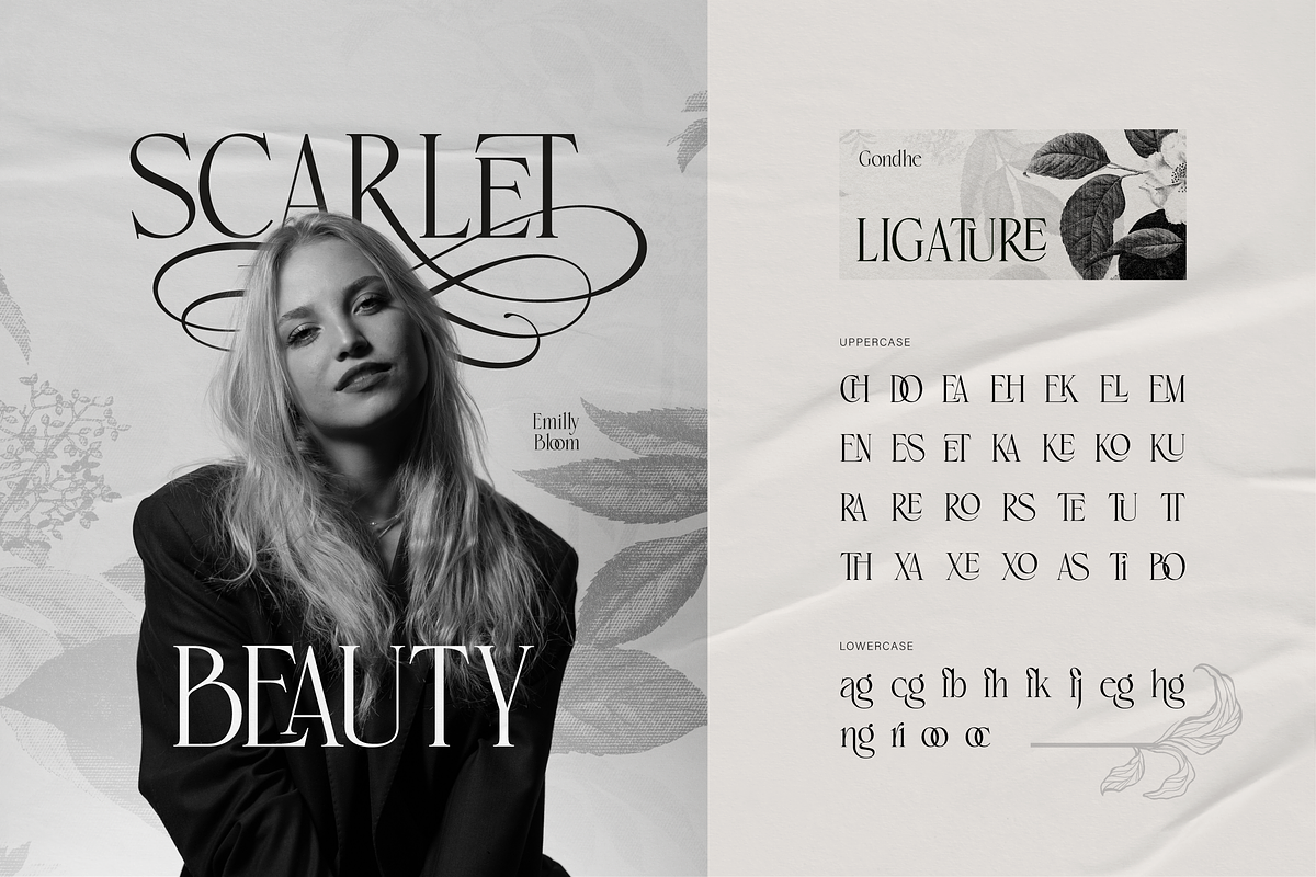 Gondhe - Elegant Serif with Swashes, a Serif Font by Burntilldead (Photo 5 of 12)