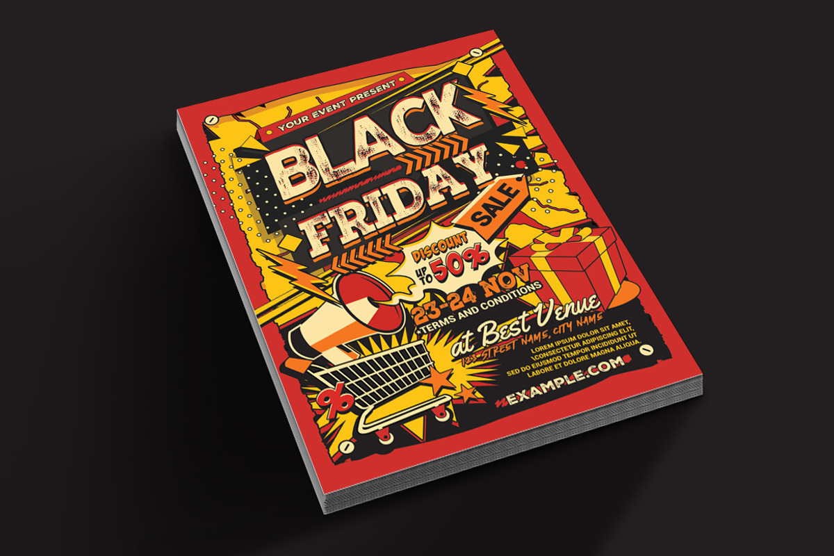 Black Friday Sale Flyer, a Flyer Template by Muhamad Iqbal hidayat (Photo 2 of 4)