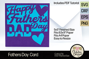 Happy Fathes Day Card SVG Cut Files