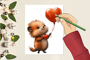 Porcupine Watercolor Cliparts, an Illustration by RobertsArt (Thumbnail 3 of 7)