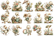 Whimsical Summer Goose Clipart, an Illustration by OK Design (Thumbnail 3 of 6)
