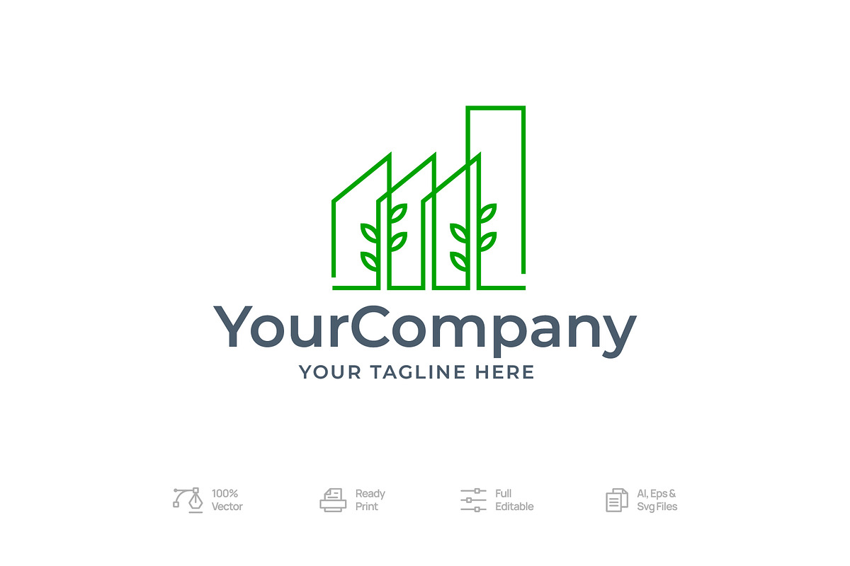 Monoline Tree Factory Logo, a Branding & Logo Template by Minimalist Logos (Photo 1 of 5)