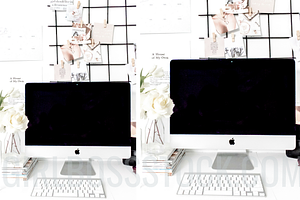 Styled Stock Desktop Mockup PNG