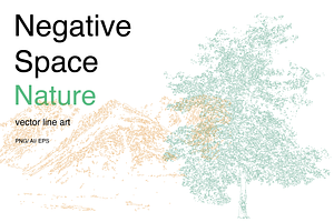 Negative Space Nature | Vector Art