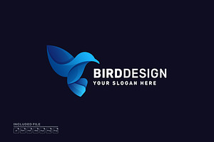 Bird Gradient Colorful Vector Logo, a Branding & Logo Template by yuanesei