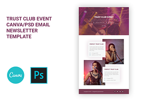 TrustClub Canva/PSD Event Newsletter