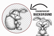 Funny Bunny Sketch Clipart, an Illustration by Libby Wishes (Thumbnail 5 of 8)