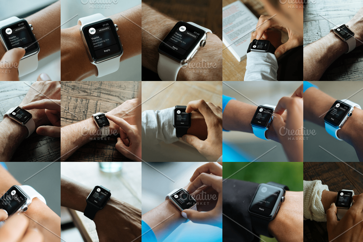 23 Apple Watch Real Photo Mockups, a Wearable Device Mockup by Xus Badia (Photo 2 of 3)