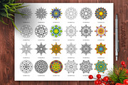 Mandala Vector Ornaments Bundle, a Decorative Illustration by pixaroma (Thumbnail 31 of 43)