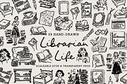 Library Doodle Clipart, Reading, an Object Illustration by The October Creative (Thumbnail 1 of 6)