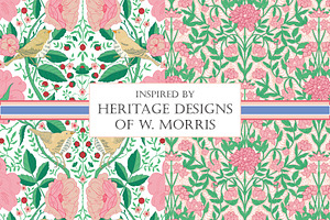 William Morris Patterns Pink & Blue