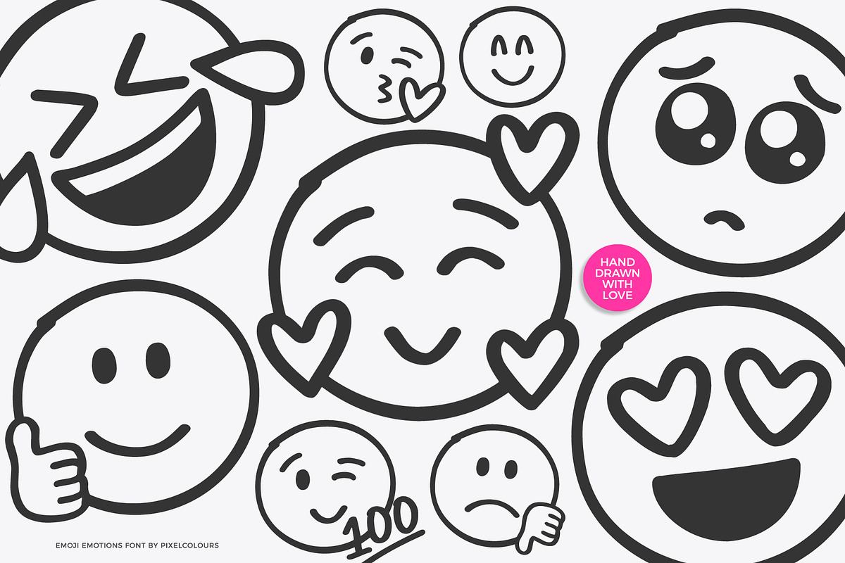 Emoji Font - Dingbats Font, a Symbol Font by pixelcolours (Photo 2 of 14)