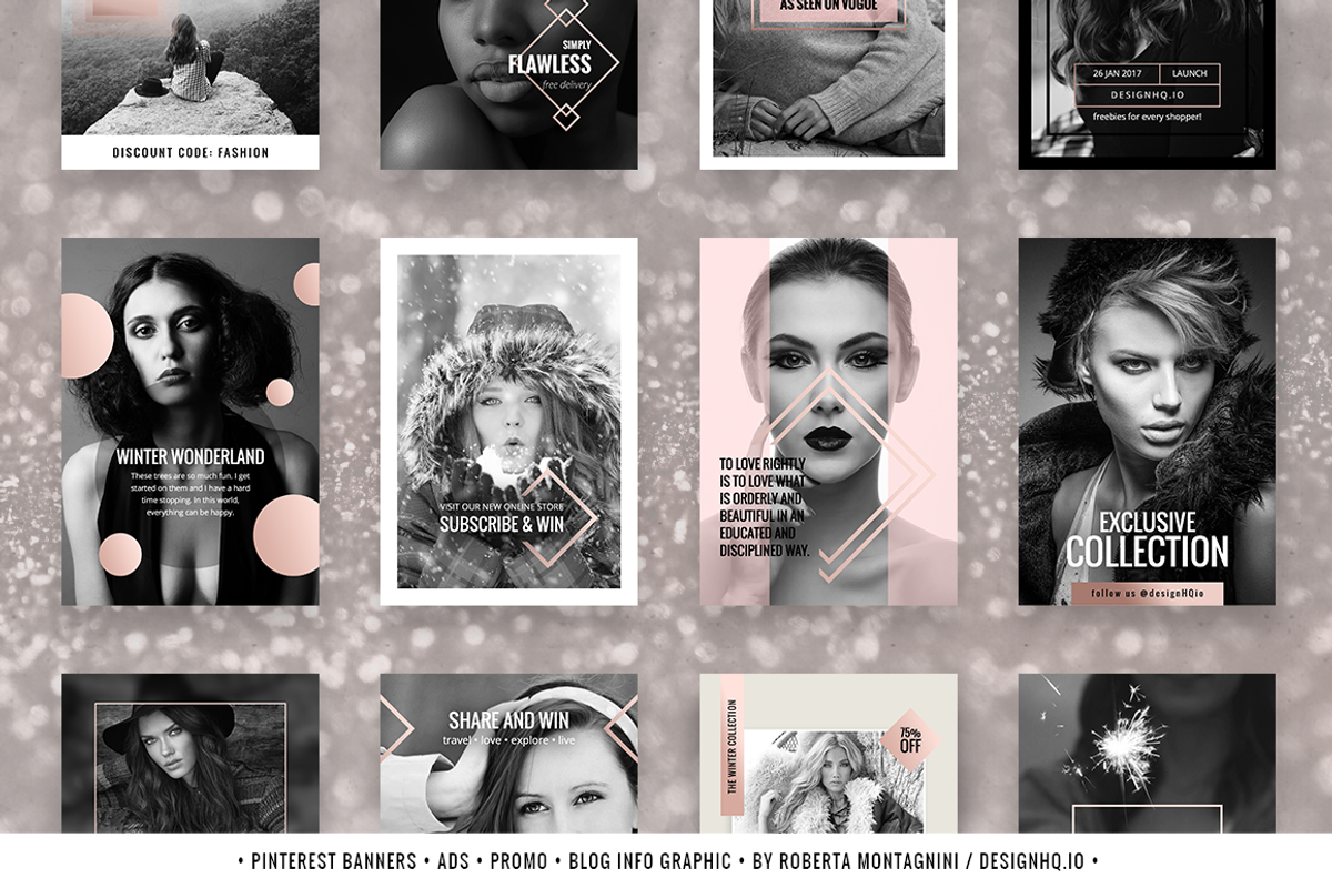 ROSE GOLD | SOCIAL MEDIA BUNDLE, a Social Media Template by DESIGN HQ (Photo 6 of 9)