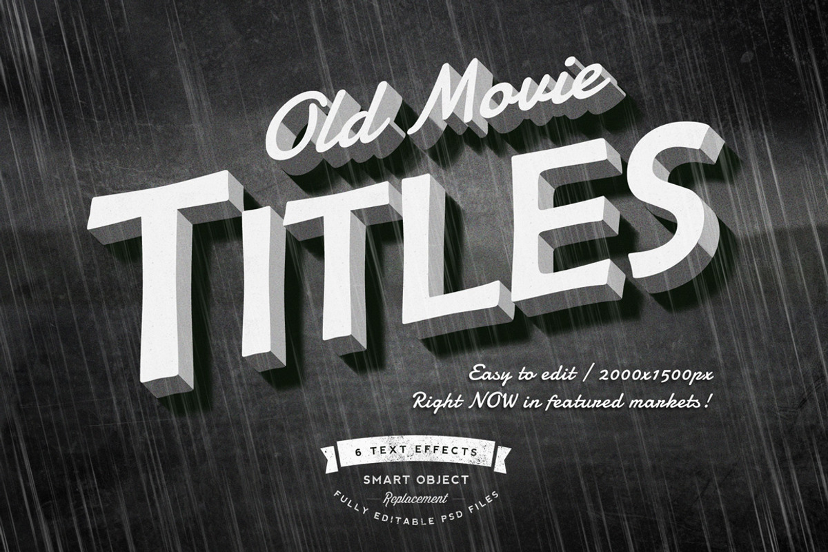 Old Movie Titles, a Layer Style Add-On by Ivan Rosenberg (Photo 1 of 5)