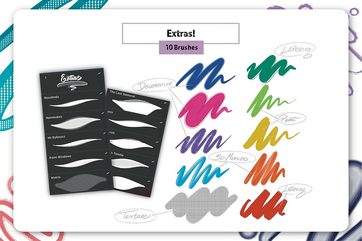 XXL Outline Procreate Brush Set, a Brush Add-On by Magnatype (Photo 8 of 8)